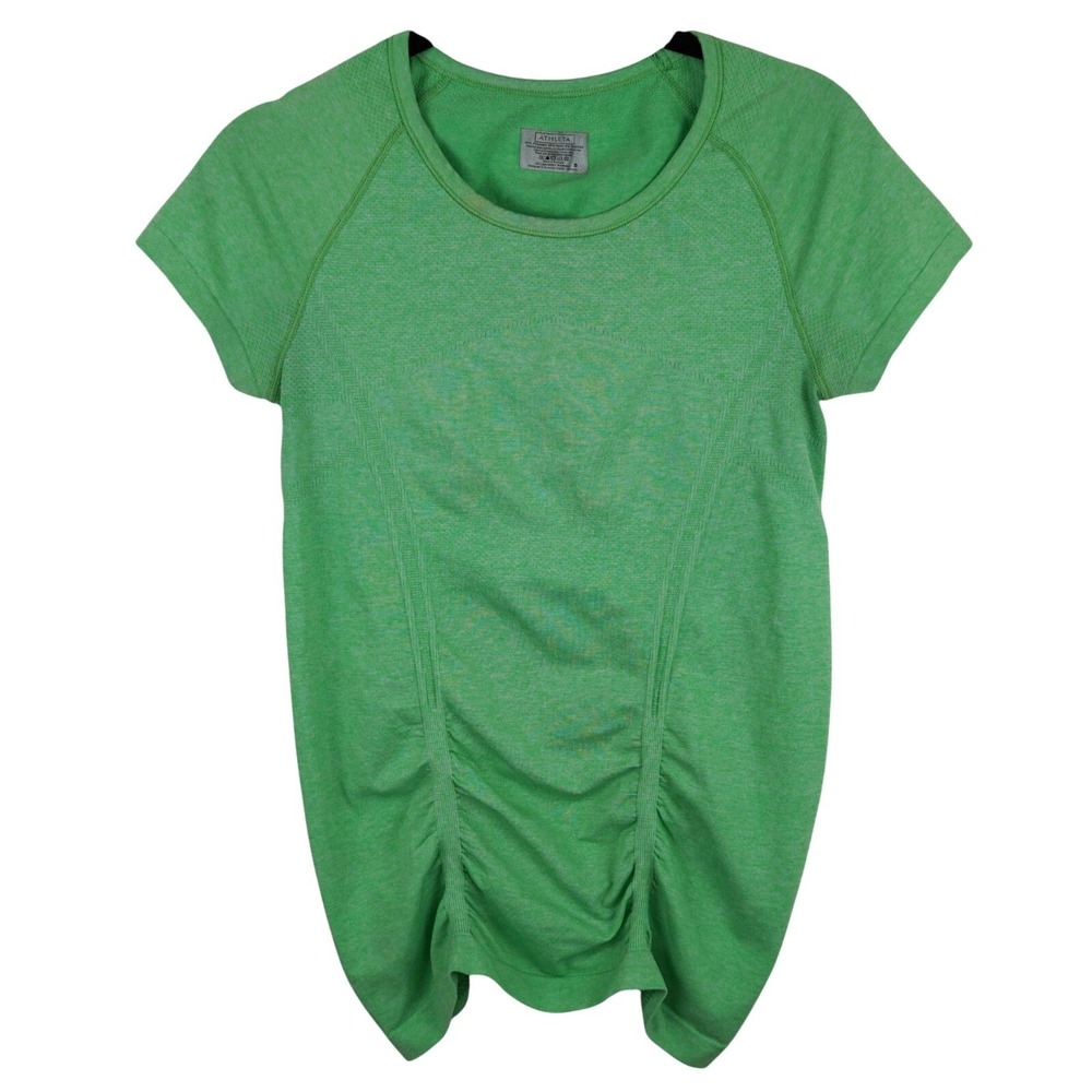Athleta‎ Green Ruched Performance Top Size S